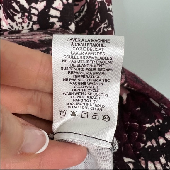 Joie Abstract Floral Crewneck Cropped Sweatshirt Sz S - Picture 4 of 8